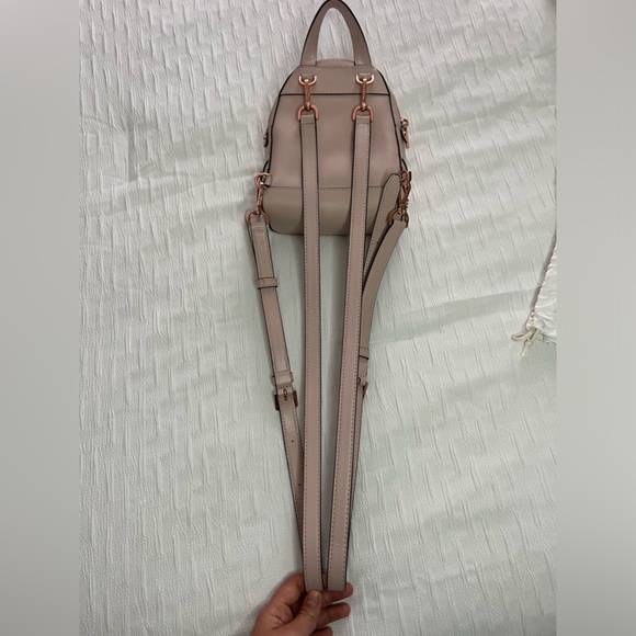 MICHAEL KORS Rhea Mini Leather Backpack Studded Soft Pink - Picture 4 of 12